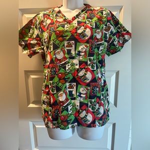 Christmas Scrub Top